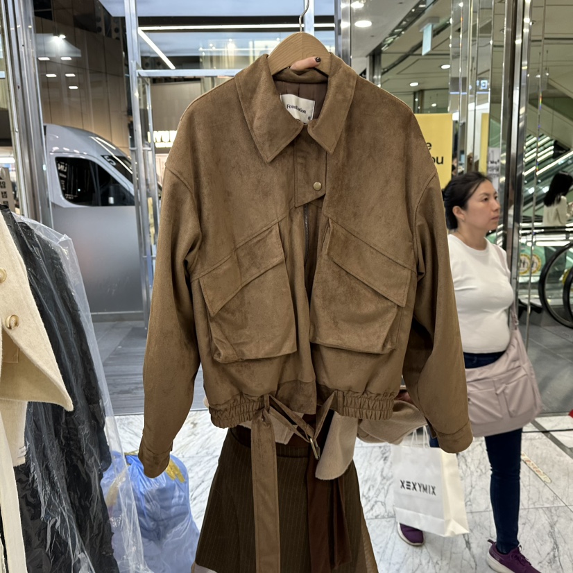 FOUNDATION韓國直郵㊣女士新款休閑人氣25秋冬真品夾克絨面革FOUNDATION夾克圖色2