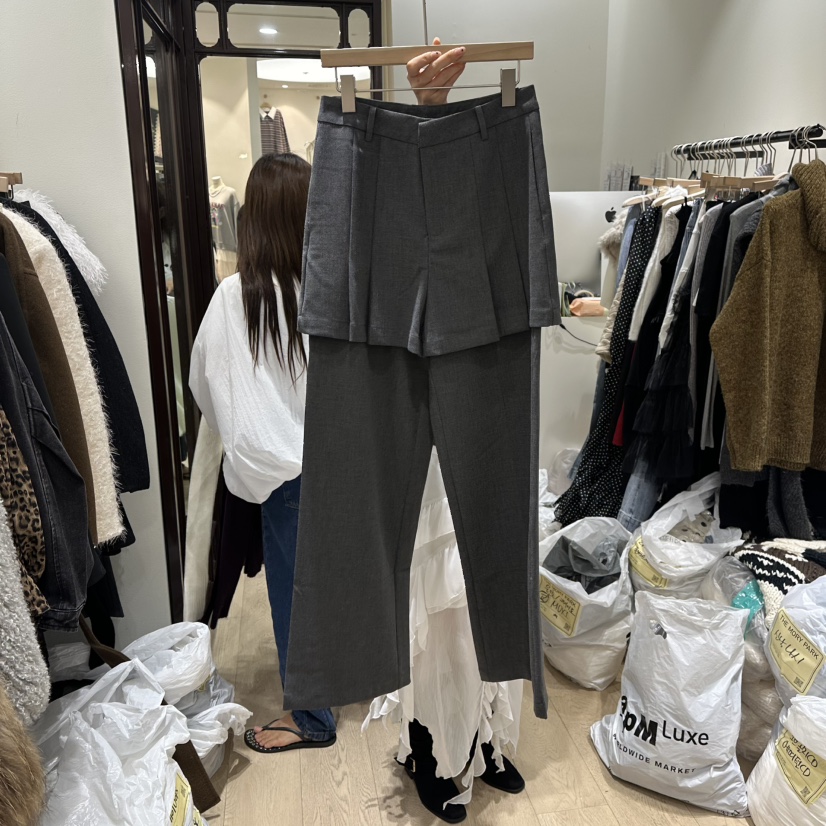 THEMORYPARK韓國代購㊣女裝新品25秋冬休閑人氣推薦職業裙褲THE MORY PARK裙褲