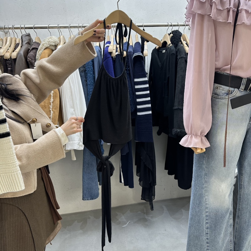 FOUNDATION東大門㊣代購女裝新品熱賣吊帶背心不含內搭羊毛FOUNDATION吊帶/背心圖色5