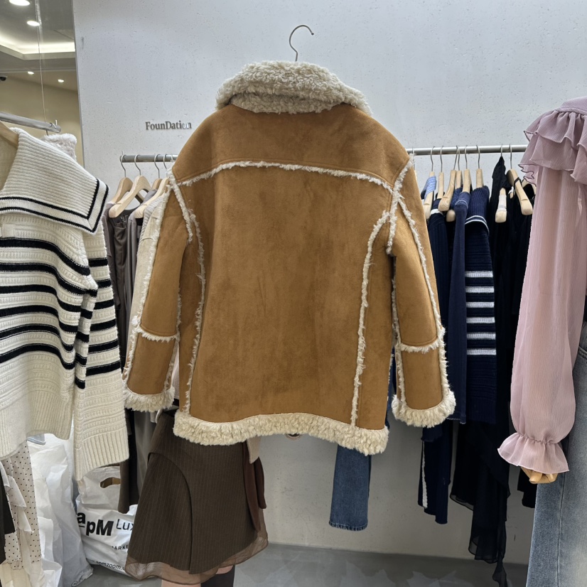 FOUNDATION東大門㊣代購女士新品真品推薦休閑25秋冬時尚夾克FOUNDATION夾克