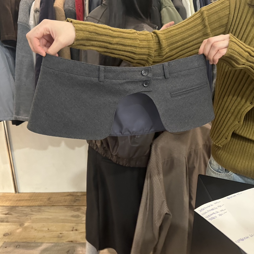 CREAM VILLA韓國直郵㊣女裝新品25秋冬短裙腰帶CREAMVILLA短裙圖色2