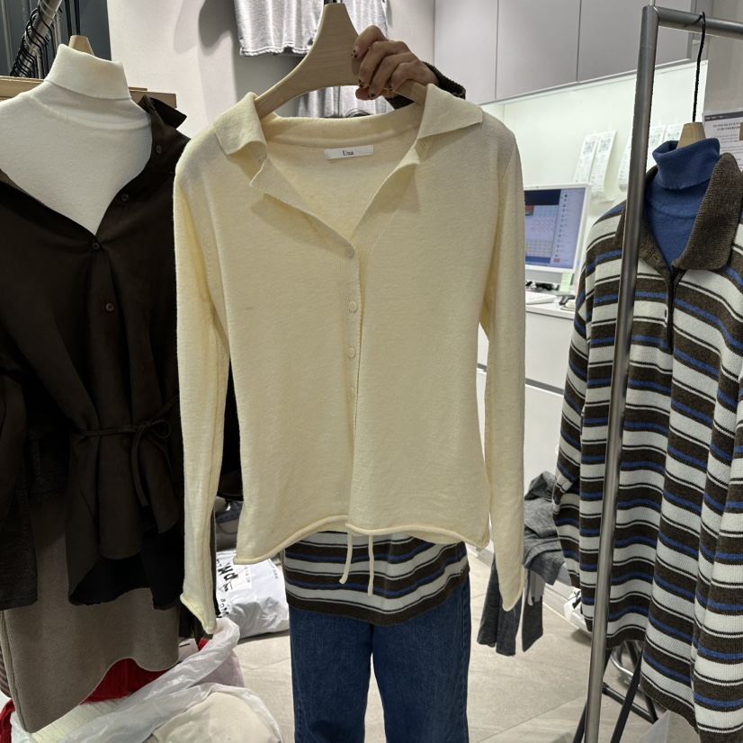 UNA/THE MAY東大門㊣代購女士新品人氣針織衫不含內搭開衫THEMAY/UNA針織衫圖色2