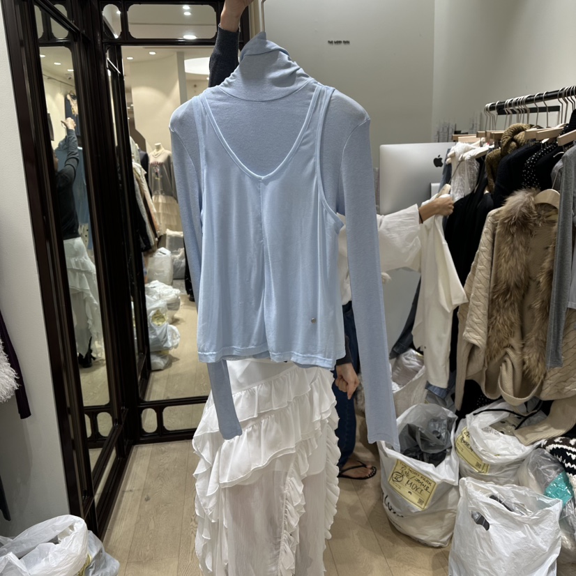 THEMORYPARK韓國直郵㊣女裝新款休閑職業25秋冬熱賣套裝透明THE MORY PARK套裝