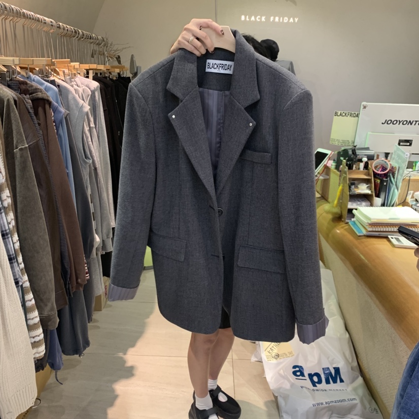 BLACKFRIDAY東大門㊣實拍女裝新品職業推薦休閑真品人氣夾克BLACK FRIDAY夾克圖色2