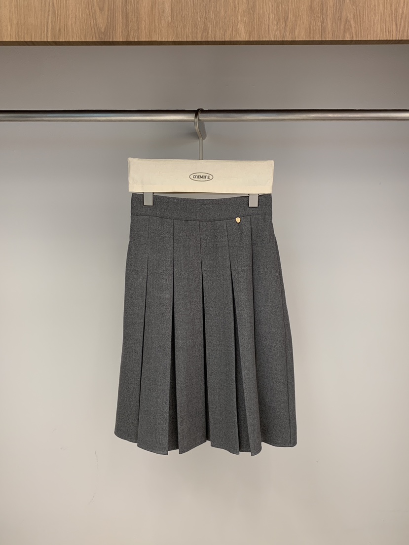 ONE MONE東大門㊣實拍女士新品熱賣人氣半身裙中短裙百褶褶裙ONE MONE半身裙/中短裙圖色3