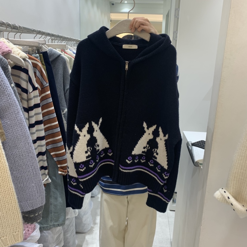 ASOME韓國直郵㊣女裝新款人氣時尚職業25秋冬真品熱賣毛衣兔子A.SOME毛衣圖色3