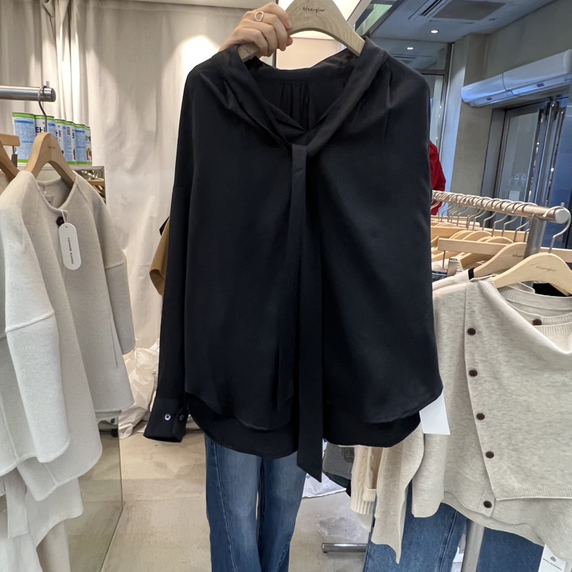 AFTERGLOW東大門㊣直郵女士新品時尚人氣職業休閑襯衫蕾絲衫AFTERGLOW襯衫/蕾絲衫圖色2