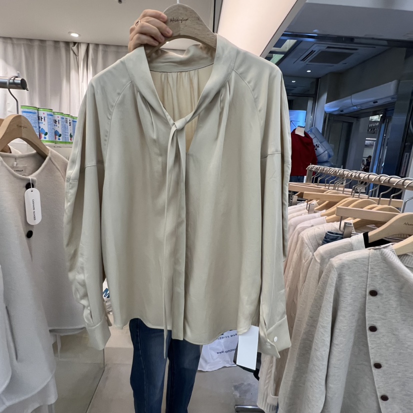AFTERGLOW東大門㊣直郵女士新品時尚人氣職業休閑襯衫蕾絲衫AFTERGLOW襯衫/蕾絲衫圖色3