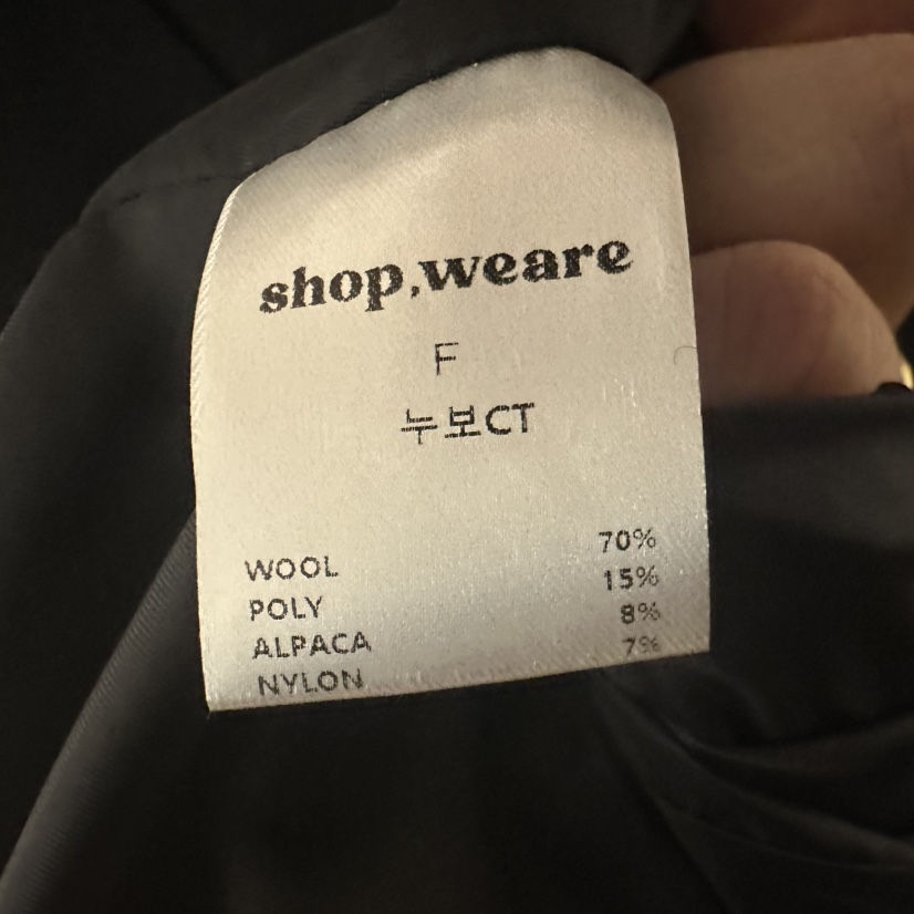 WE ARE/WELOVER韓國代購㊣女士新款時尚休閑真品中長款大衣SHOP_WE ARE中長款大衣