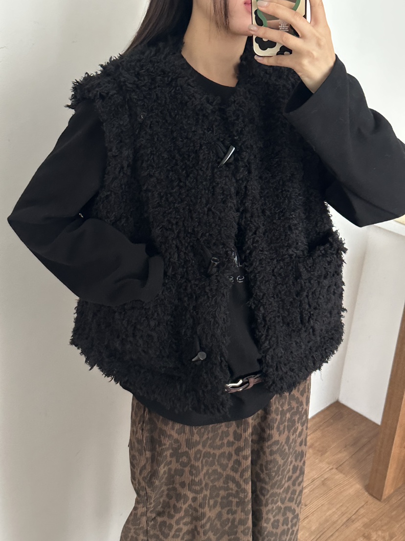 I MFACT東大門㊣直郵女裝新品真品時尚25秋冬馬甲兩面可穿雙面I MFACT馬甲