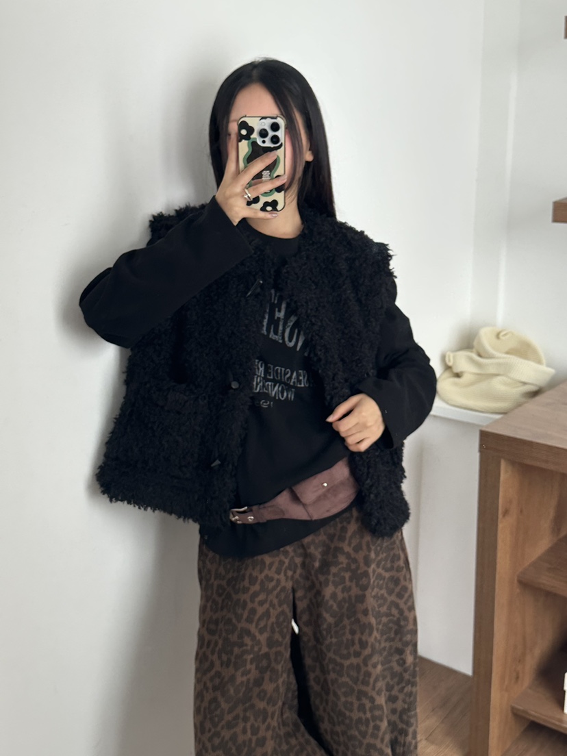 I MFACT東大門㊣直郵女裝新品真品時尚25秋冬馬甲兩面可穿雙面I MFACT馬甲