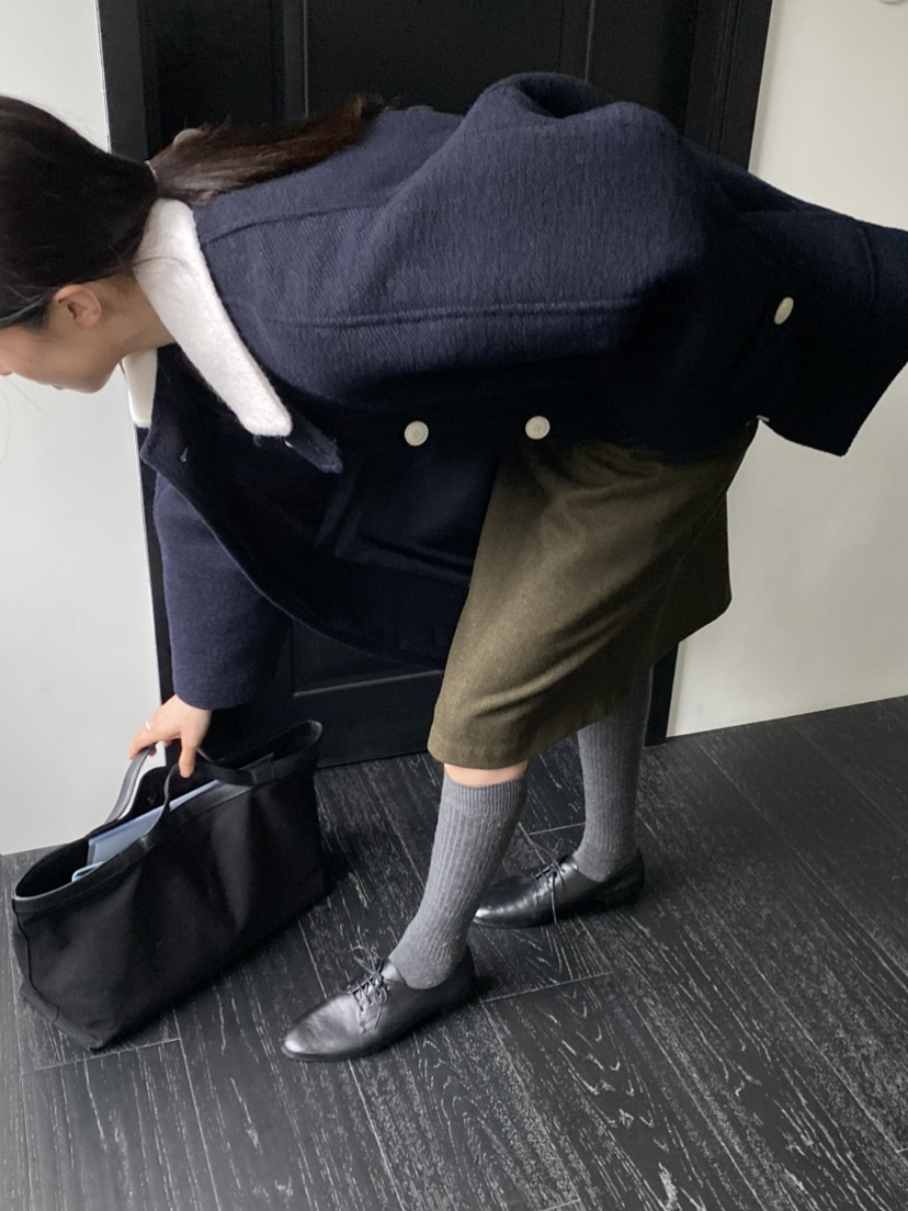 MOVENNE東大門㊣代購女士新款25秋冬職業人氣時尚休閑短款大衣MOVENNE短款大衣