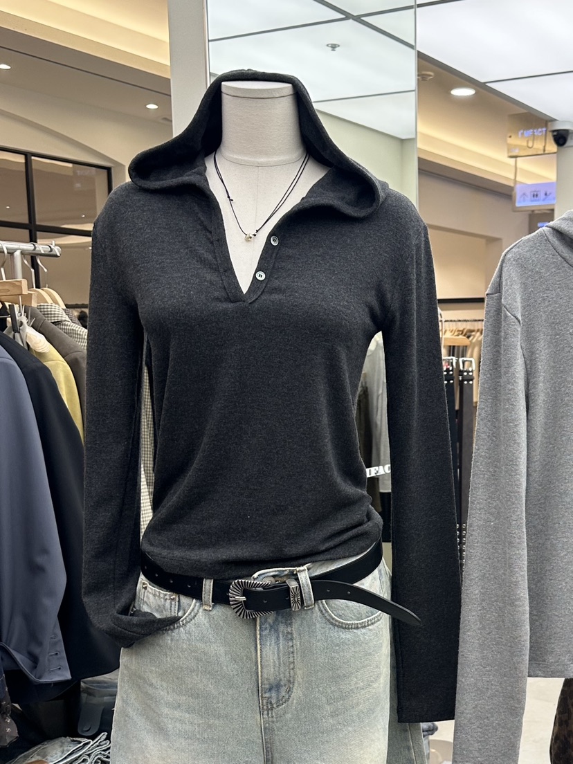 I MFACT東大門㊣代購女裝新品真品人氣熱賣職業長袖T恤連帽I MFACT長袖T恤圖色2