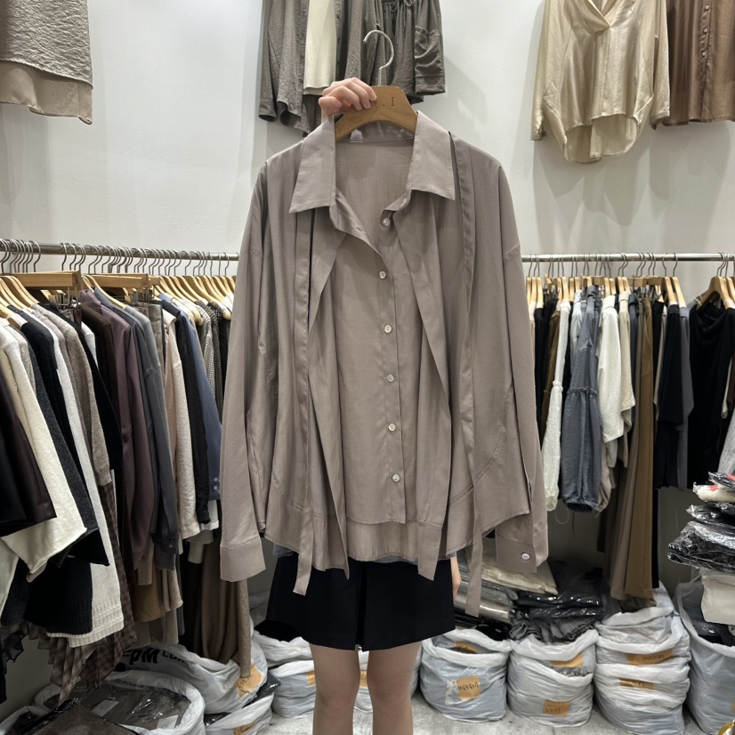 G.I-L東大門㊣實拍女士新品推薦時尚真品25秋冬襯衫蕾絲衫G.I-L襯衫/蕾絲衫