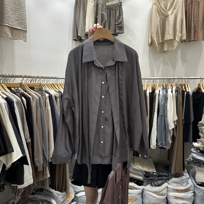 G.I-L東大門㊣實拍女士新品推薦時尚真品25秋冬襯衫蕾絲衫G.I-L襯衫/蕾絲衫圖色3