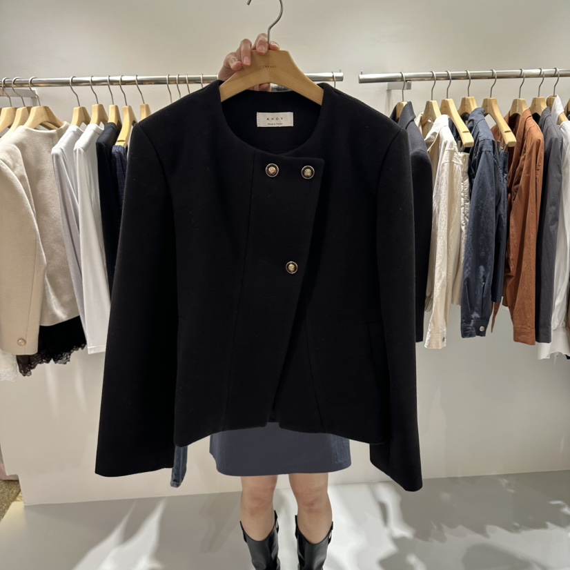 AHOY東大門㊣實拍女士新款真品人氣時尚熱賣職業休閑25秋冬夾克AHOY夾克圖色2