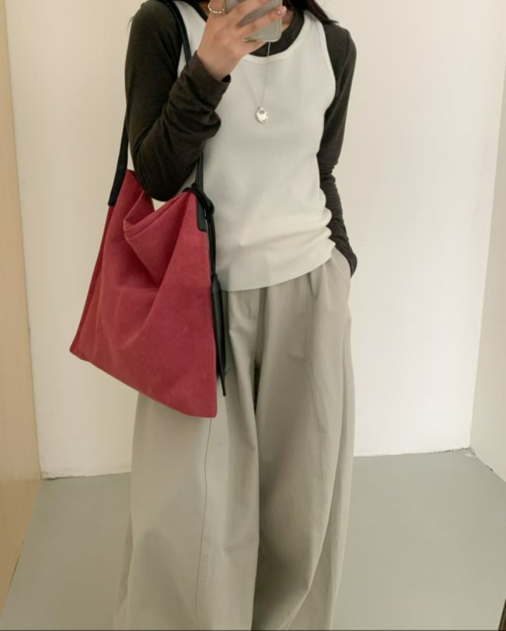 TROUVAILLE東大門㊣代購女士新品熱賣休閑時尚單肩斜跨包帆布TROUVAILLE單肩/斜跨包
