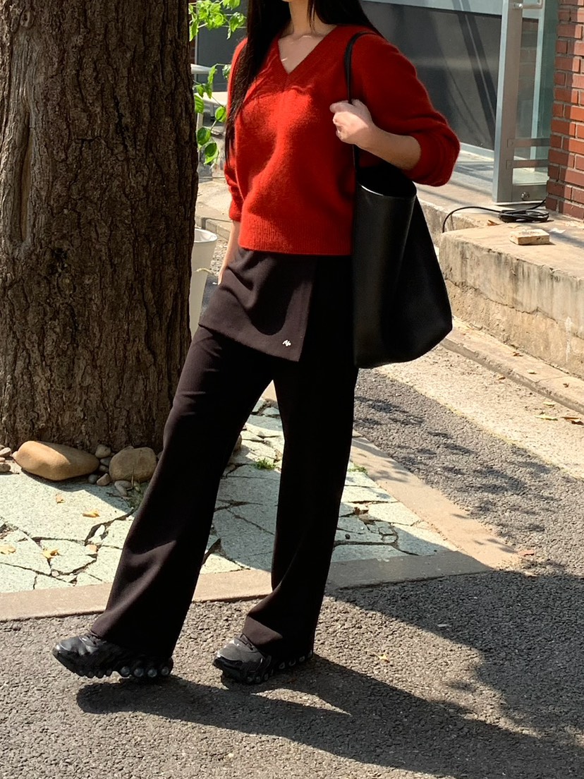 A Flan東大門㊣實拍女士新品熱賣真品休閑人氣職業25秋冬裙褲AFN EDITION裙褲