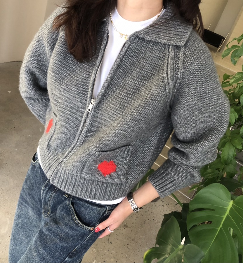 GLAD SOME東大門㊣直郵女裝新款人氣時尚推薦針織衫拉鏈開衫GLAD SOME針織衫