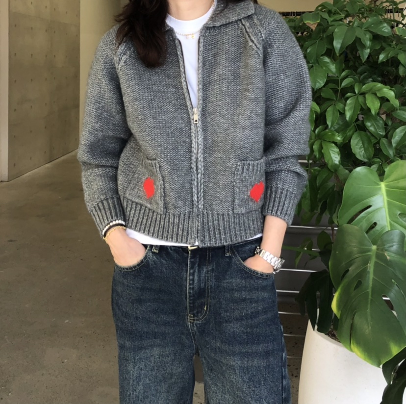 GLAD SOME東大門㊣直郵女裝新款人氣時尚推薦針織衫拉鏈開衫GLAD SOME針織衫