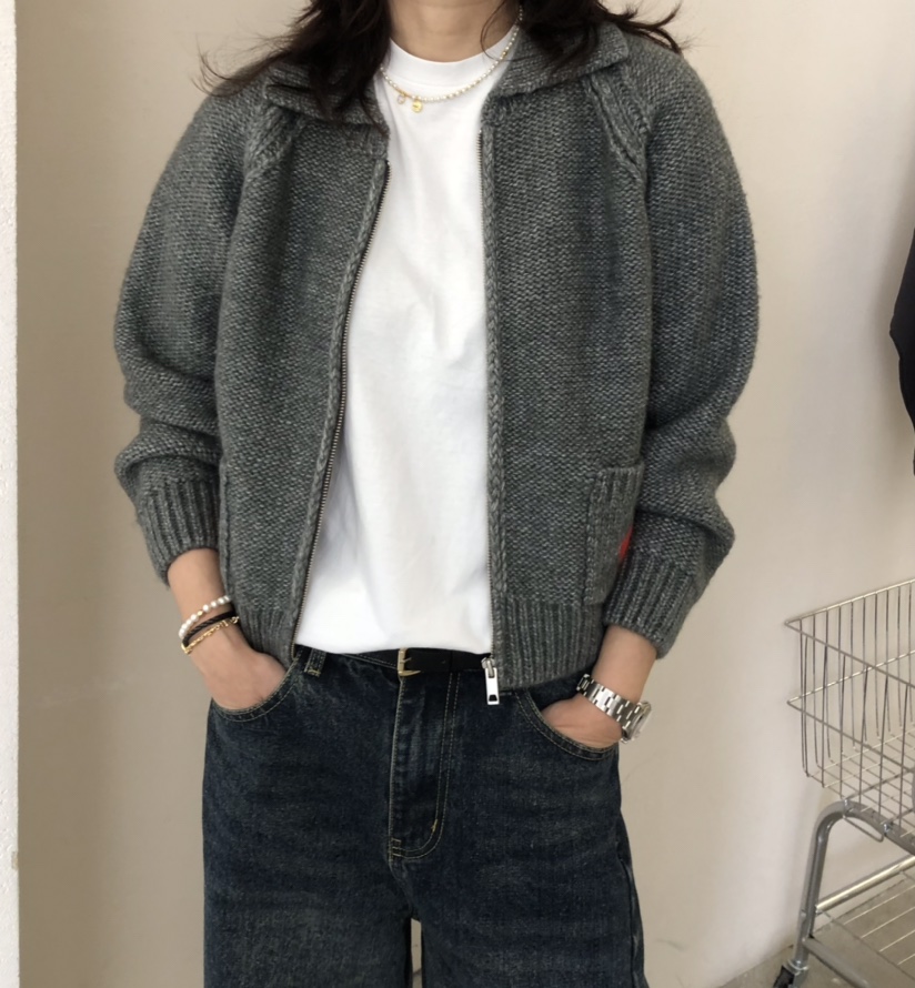 GLAD SOME東大門㊣直郵女裝新款人氣時尚推薦針織衫拉鏈開衫GLAD SOME針織衫