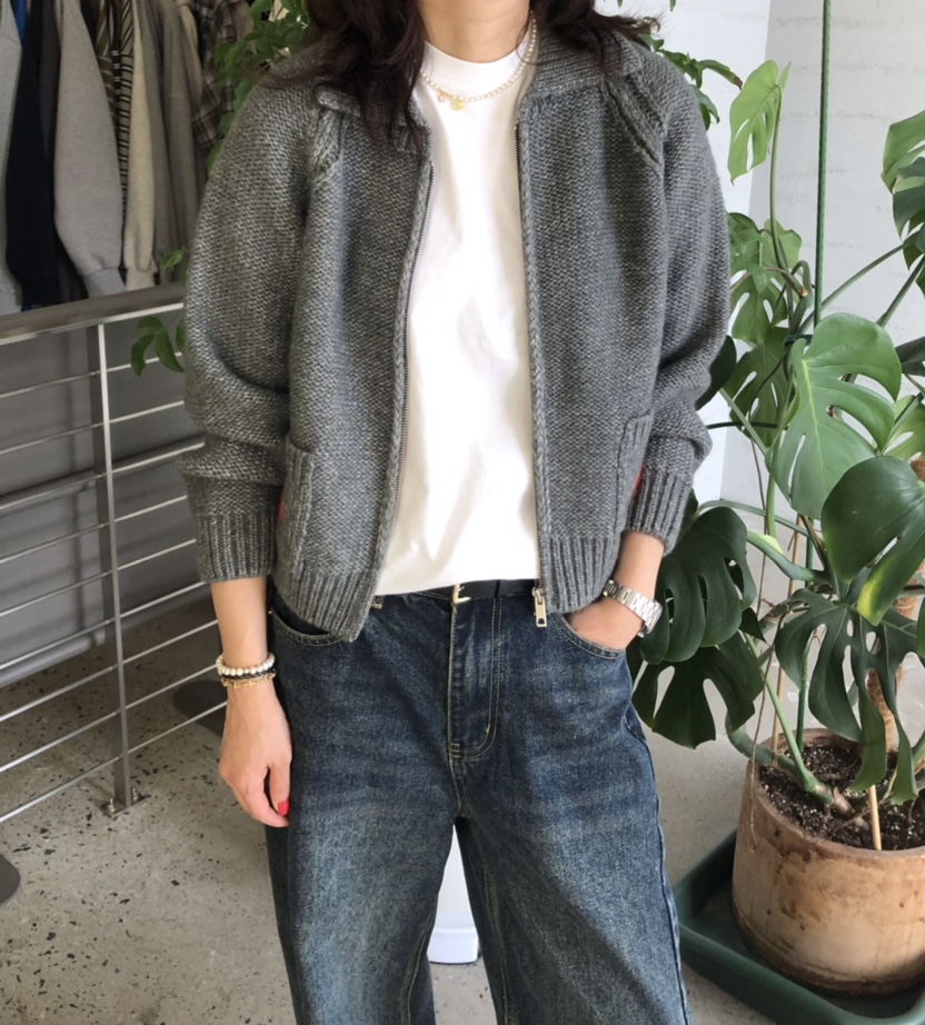 GLAD SOME東大門㊣直郵女裝新款人氣時尚推薦針織衫拉鏈開衫GLAD SOME針織衫