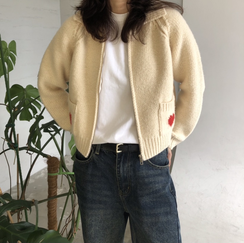 GLAD SOME東大門㊣直郵女裝新款人氣時尚推薦針織衫拉鏈開衫GLAD SOME針織衫