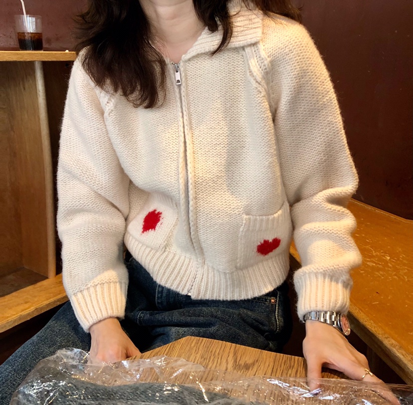 GLAD SOME東大門㊣直郵女裝新款人氣時尚推薦針織衫拉鏈開衫GLAD SOME針織衫