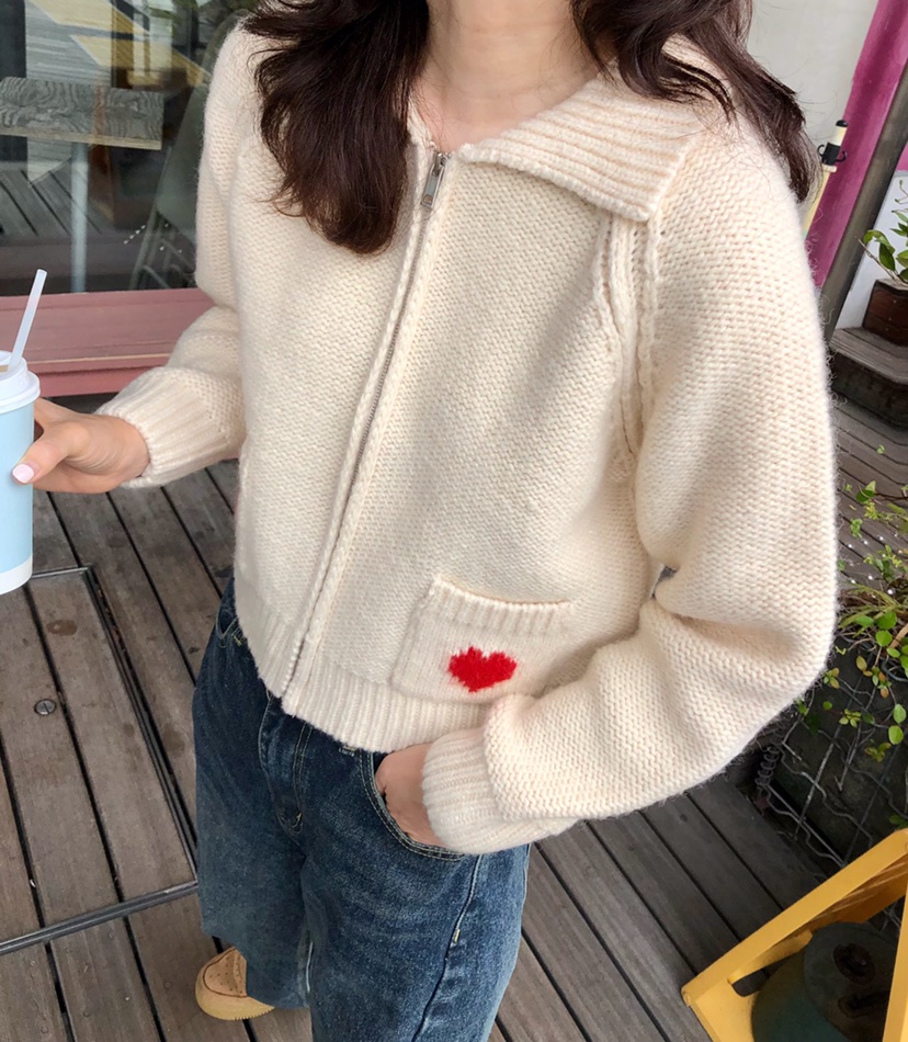 GLAD SOME東大門㊣直郵女裝新款人氣時尚推薦針織衫拉鏈開衫GLAD SOME針織衫