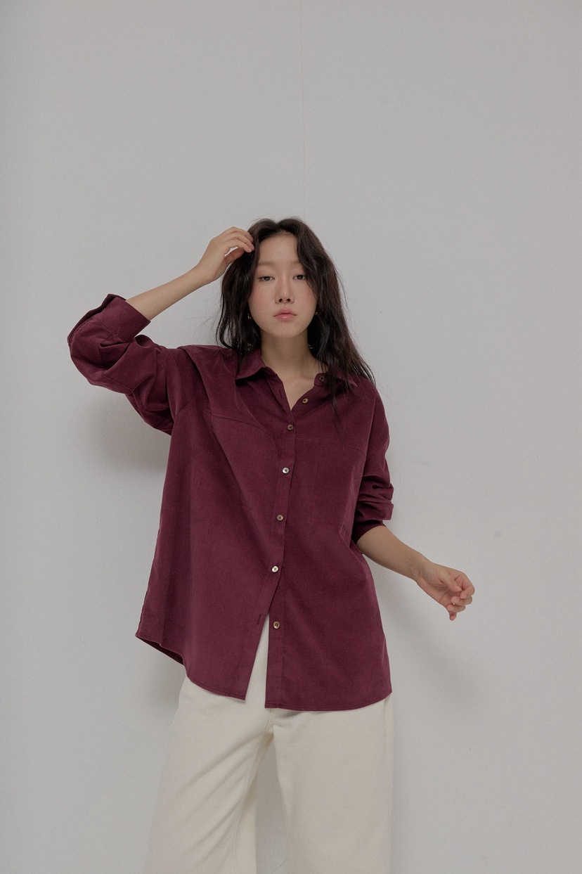 ATHEA韓國代購㊣女士新款25秋冬熱賣真品時尚襯衫蕾絲衫燈心絨ATHEA襯衫/蕾絲衫