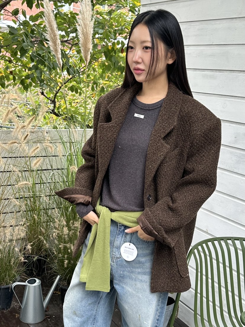 I MFACT東大門㊣代購女裝新品職業休閑人氣真品時尚夾克羊毛I MFACT夾克