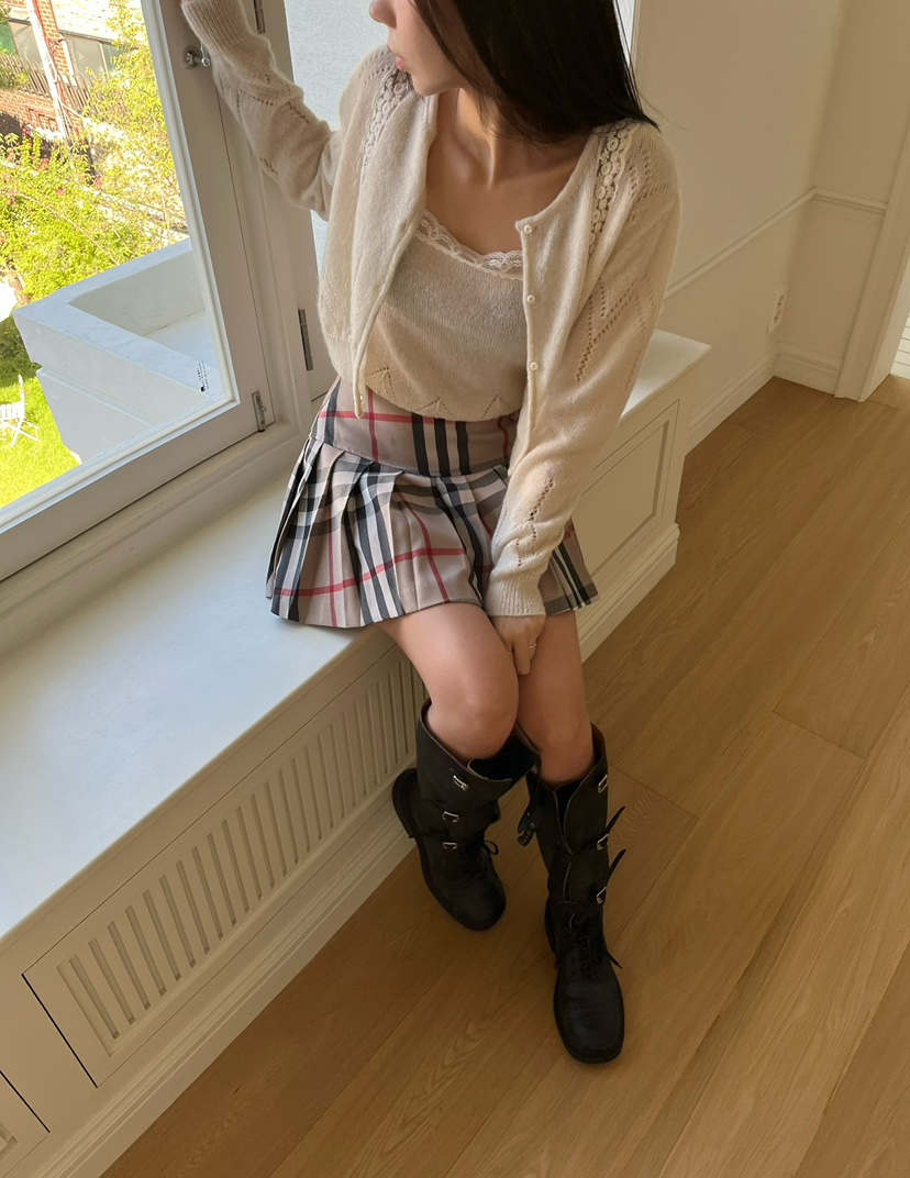 LOVE PULL韓國代購㊣女裝新款時尚熱賣人氣真品職業短裙格紋LOVE PULL短裙