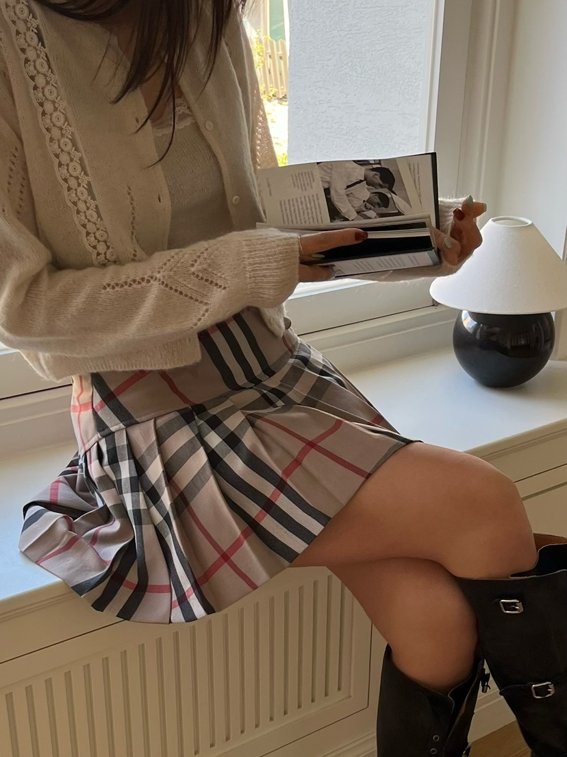 LOVE PULL韓國代購㊣女裝新款時尚熱賣人氣真品職業短裙格紋LOVE PULL短裙