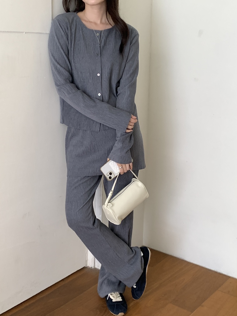 NOTHING韓國代購㊣女裝新品真品推薦25秋冬人氣長袖T恤褶皺NOTHING長袖T恤