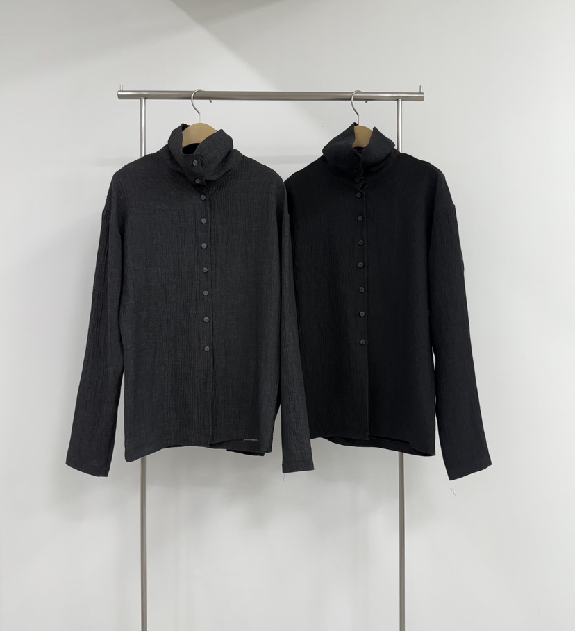 YIKHO STYLE韓國直郵㊣女裝新品休閑職業真品襯衫蕾絲衫褶皺YIKHO STYLE襯衫/蕾絲衫