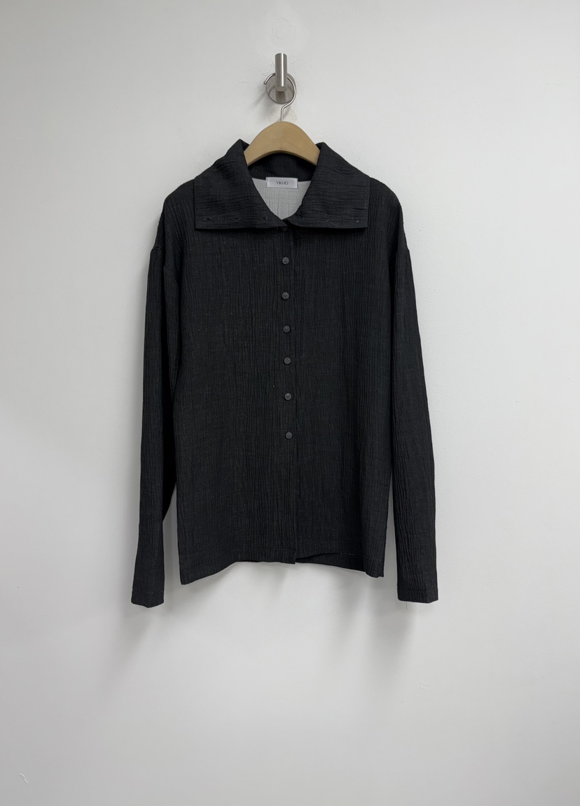 YIKHO STYLE韓國直郵㊣女裝新品休閑職業真品襯衫蕾絲衫褶皺YIKHO STYLE襯衫/蕾絲衫