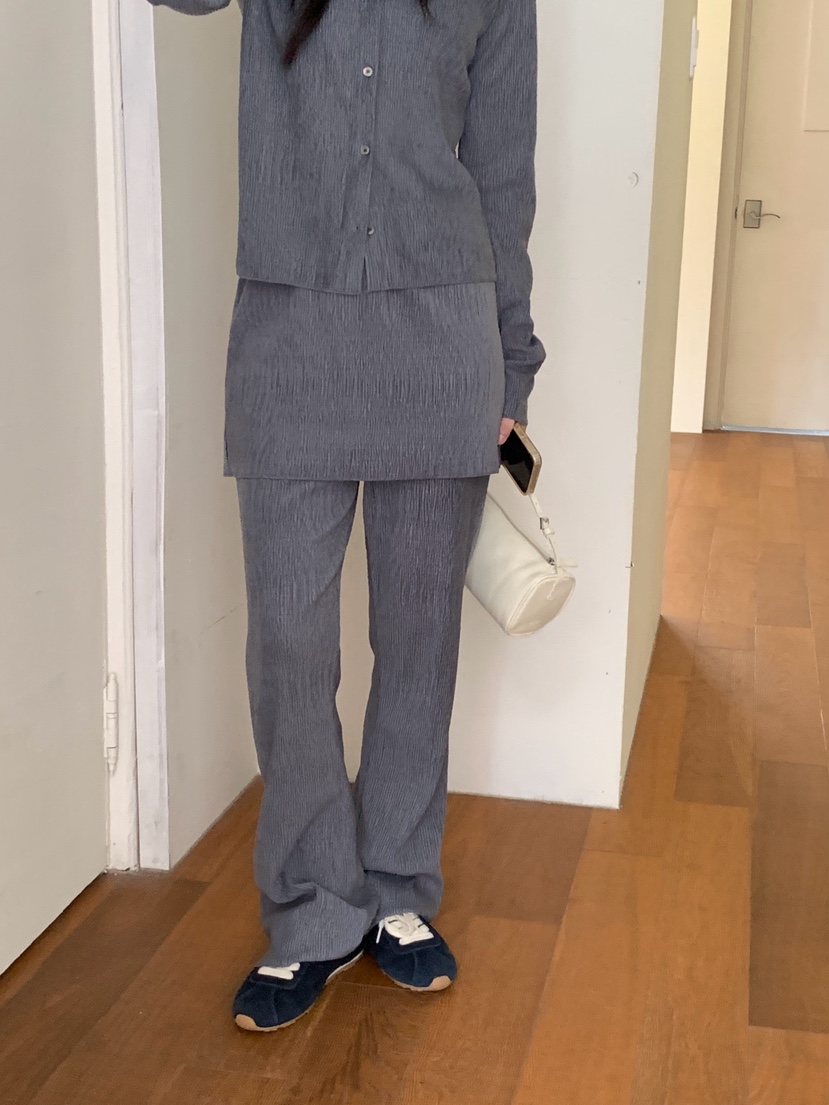 NOTHING東大門㊣代購女士新款時尚25秋冬休閑推薦真品裙褲褶皺NOTHING裙褲