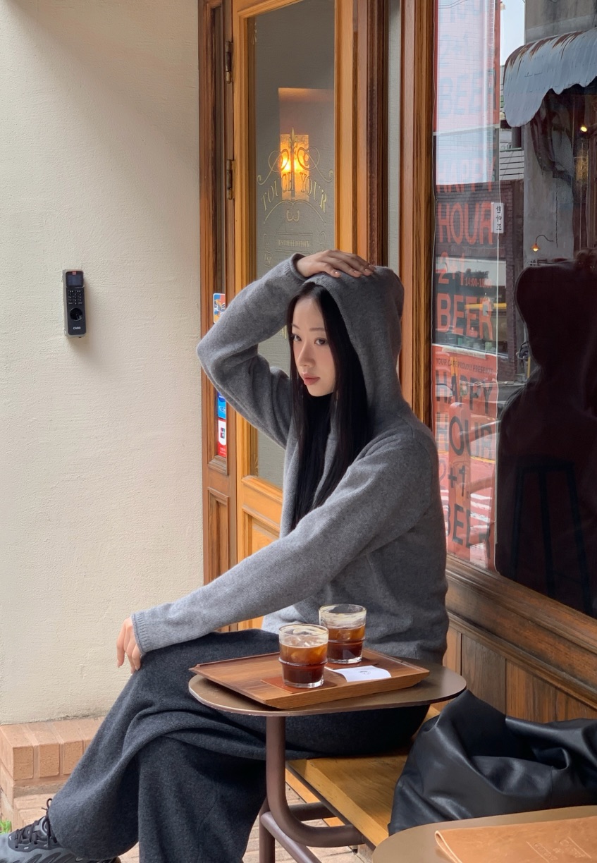 A Flan東大門㊣代購女士新品推薦職業人氣針織衫連帽針織衫AFN EDITION針織衫