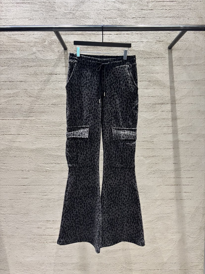 SUGAR CASE韓國代購㊣女裝新品25秋冬人氣休閑褲工裝褲豹紋SUGAR CASE休閑褲圖色2