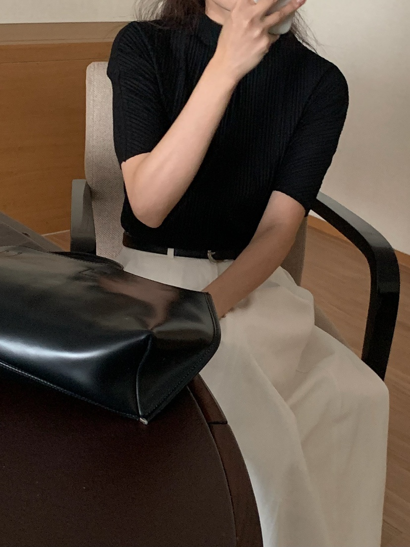 BLEECKER東大門㊣實拍女士新品人氣時尚推薦職業休閑T恤褶皺BLEECKERT恤