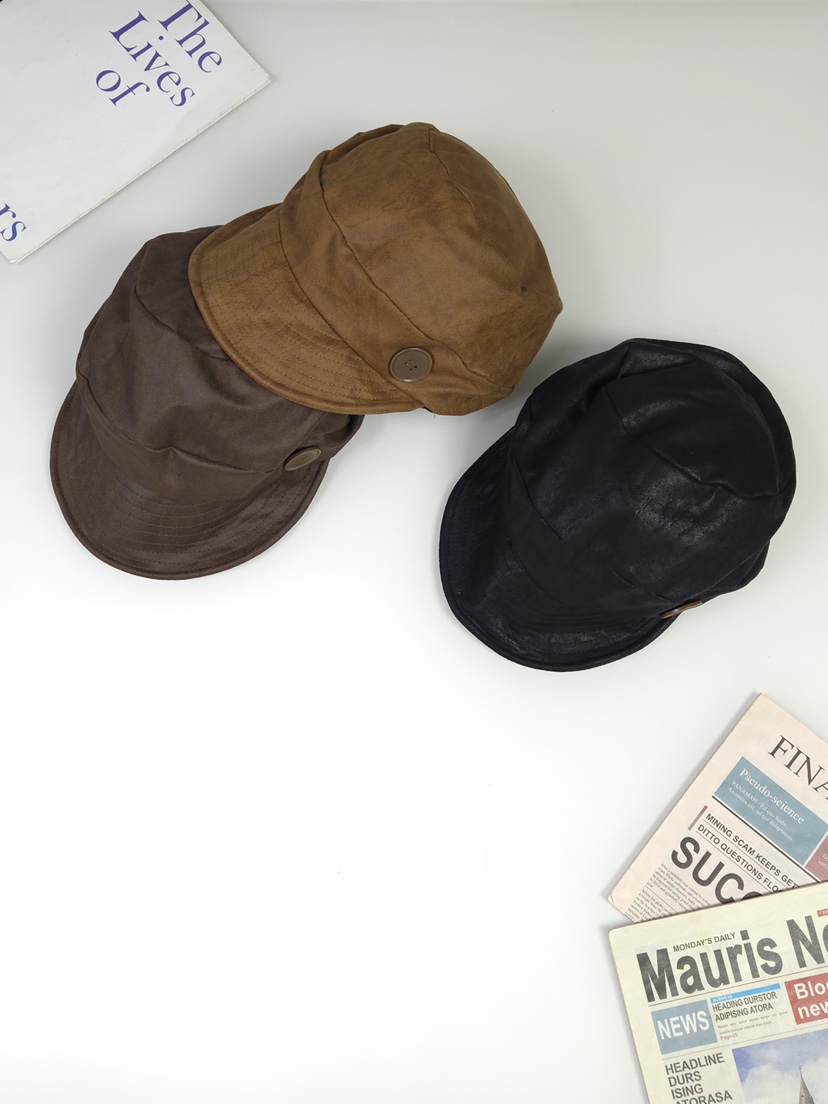 THE HAT-P東大門㊣直郵女裝新款人氣職業25秋冬時尚帽子紐扣THE HAT帽子