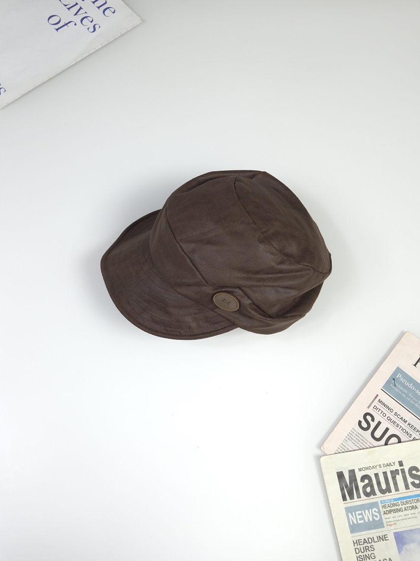 THE HAT-P東大門㊣直郵女裝新款人氣職業25秋冬時尚帽子紐扣THE HAT帽子圖色3