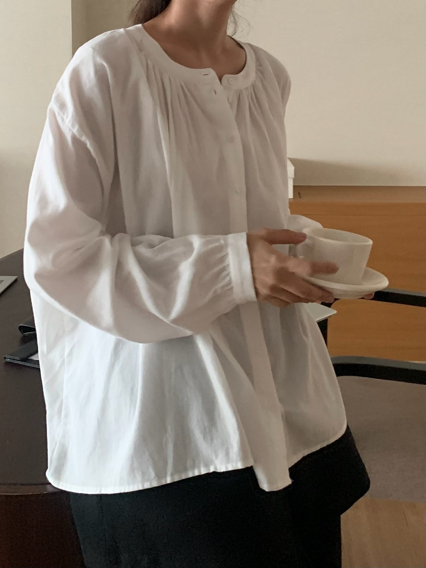 BLEECKER韓國直郵㊣女士新款人氣熱賣時尚25秋冬襯衫蕾絲衫BLEECKER襯衫/蕾絲衫