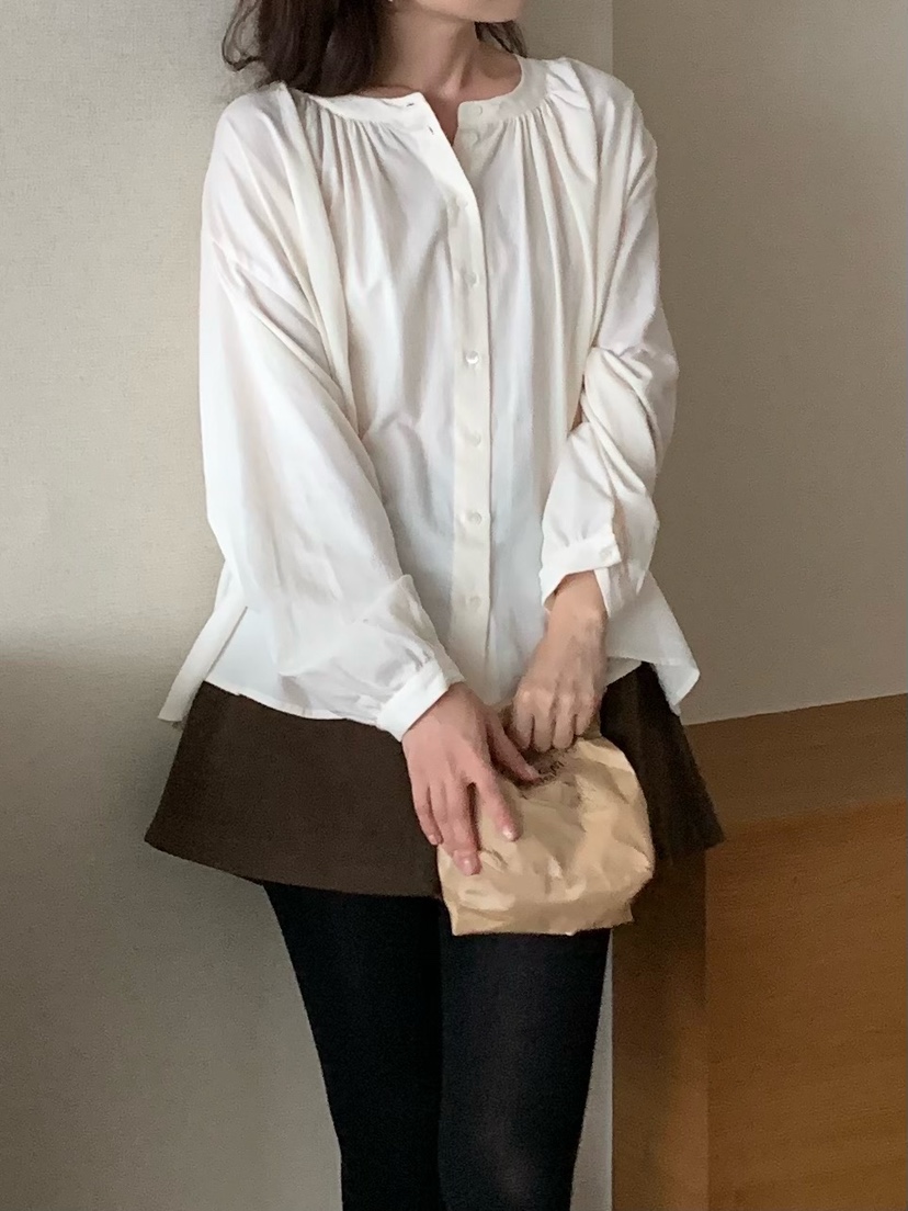 BLEECKER韓國直郵㊣女士新款人氣熱賣時尚25秋冬襯衫蕾絲衫BLEECKER襯衫/蕾絲衫