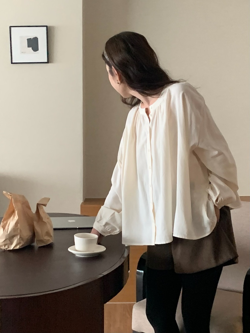 BLEECKER韓國直郵㊣女士新款人氣熱賣時尚25秋冬襯衫蕾絲衫BLEECKER襯衫/蕾絲衫