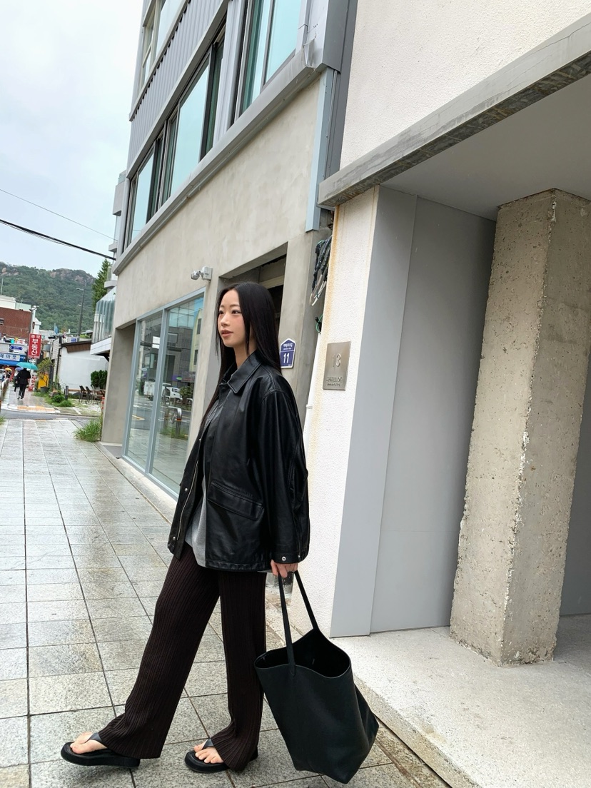 A Flan韓國直郵㊣女士新品職業推薦時尚人氣25秋冬長袖T恤絲綢AFN EDITION長袖T恤
