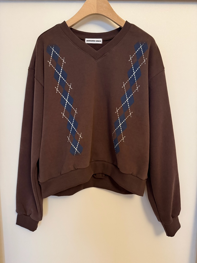 AWESOMESAUCE東大門㊣實拍女士新品職業推薦人氣25秋冬衛衣AWESOME SAUCE衛衣圖色3