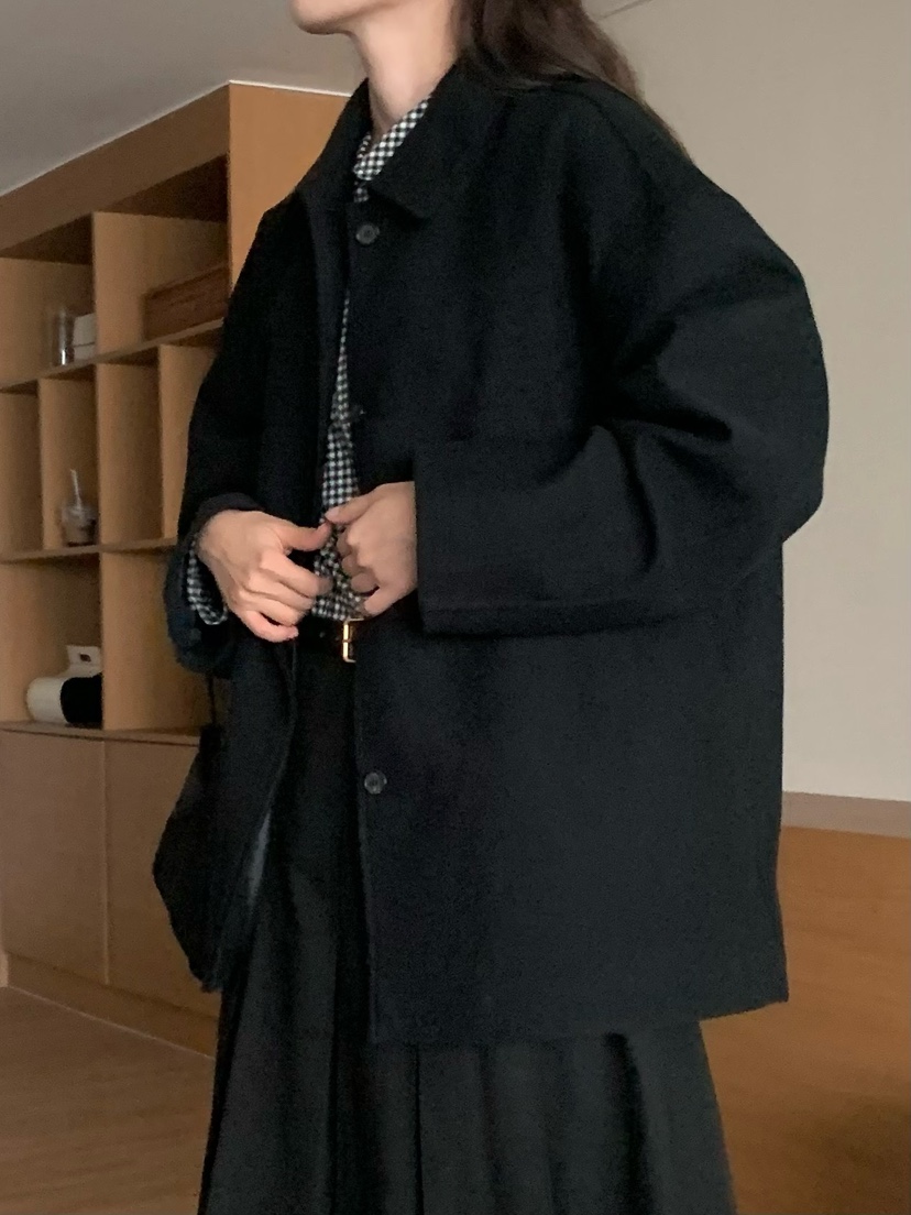 BLEECKER韓國直郵㊣女士新款熱賣真品人氣休閑職業短款大衣BLEECKER短款大衣