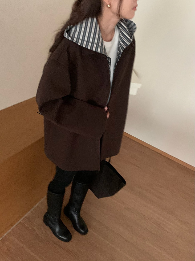BLEECKER韓國直郵㊣女士新款熱賣真品人氣休閑職業短款大衣BLEECKER短款大衣