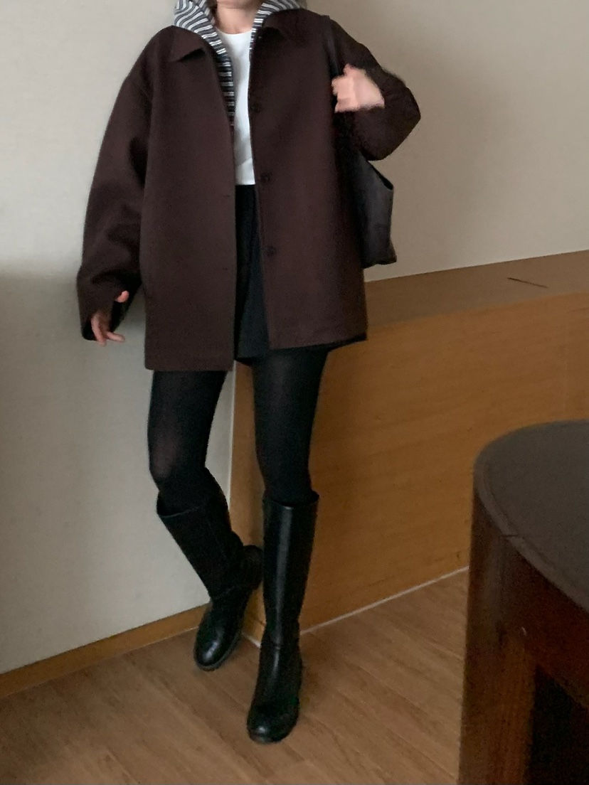 BLEECKER韓國直郵㊣女士新款熱賣真品人氣休閑職業短款大衣BLEECKER短款大衣